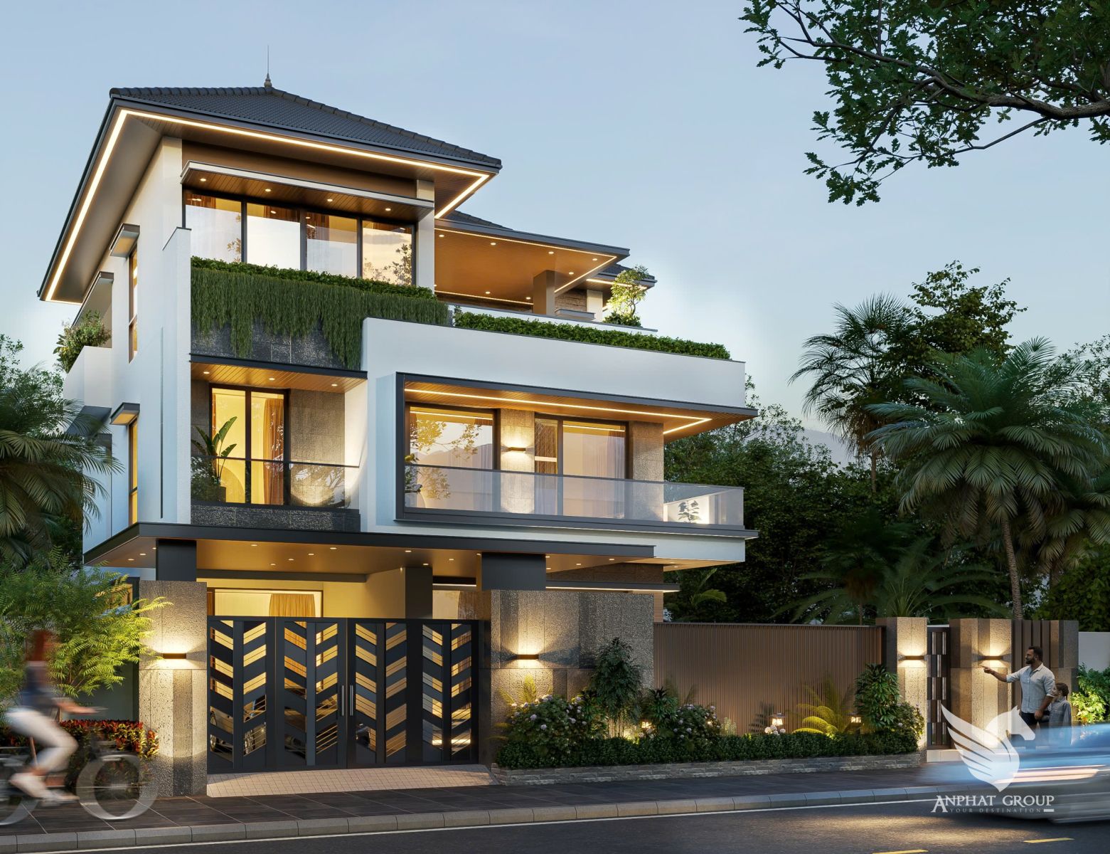 Thiết kế nhà mái nhật 3 tầng phong cách biệt thự hiện đại đang được rất nhiều gia chủ quan tâm