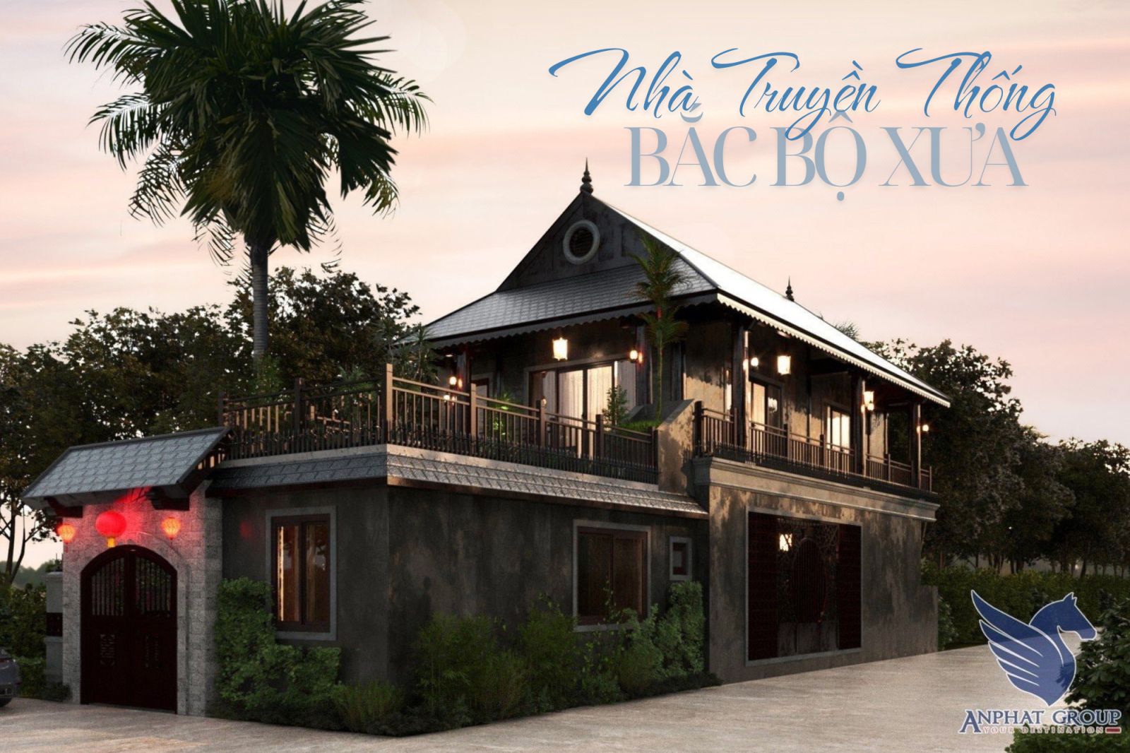 Mẫu nhà truyền thống - Nhà 2 tầng Bắc Bộ