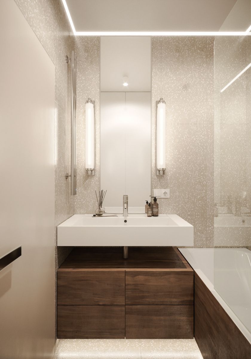 Thiết kế phòng tắm phòng vệ sinh trong phòng ngủ hiện đại